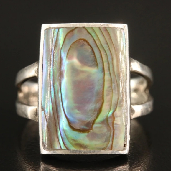 Abalone Sterling Silver Ring - Picture 1 of 7